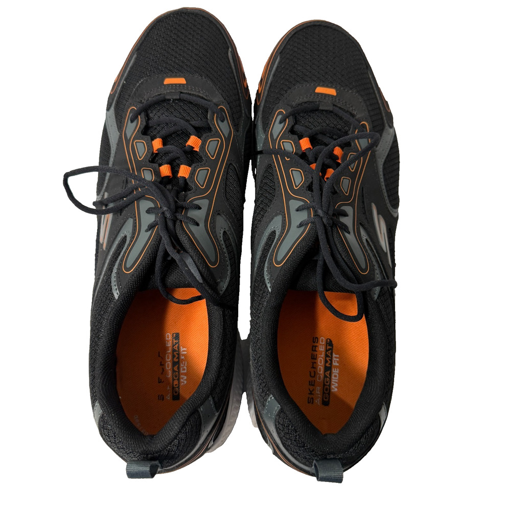 Skechers GO RUN Consistent Mens 16 Running Shoes Black Orange 220034WN